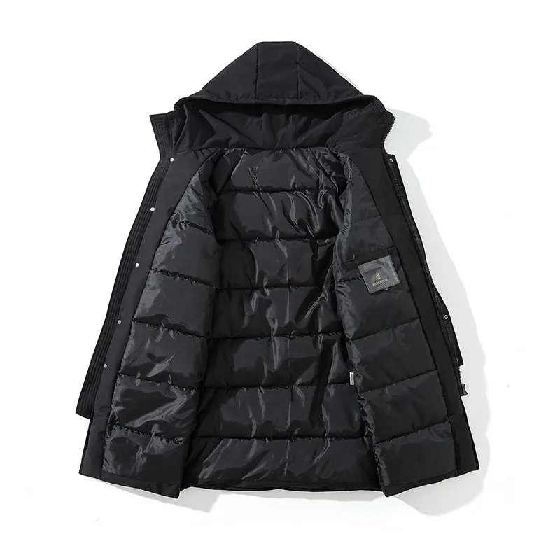 2021 Winter Thick Jacket Solid Ladies Long Coats with  Zippers Hooded Single Breasted Parkas