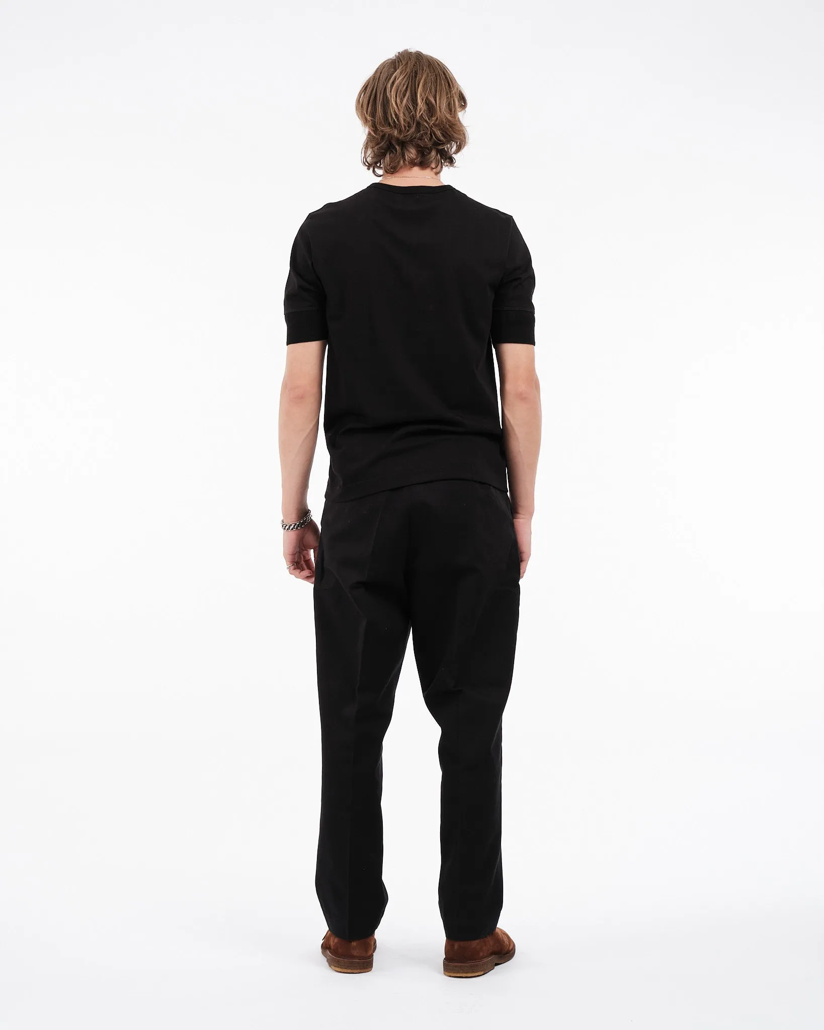 207 men's loopwheeled henley deep black