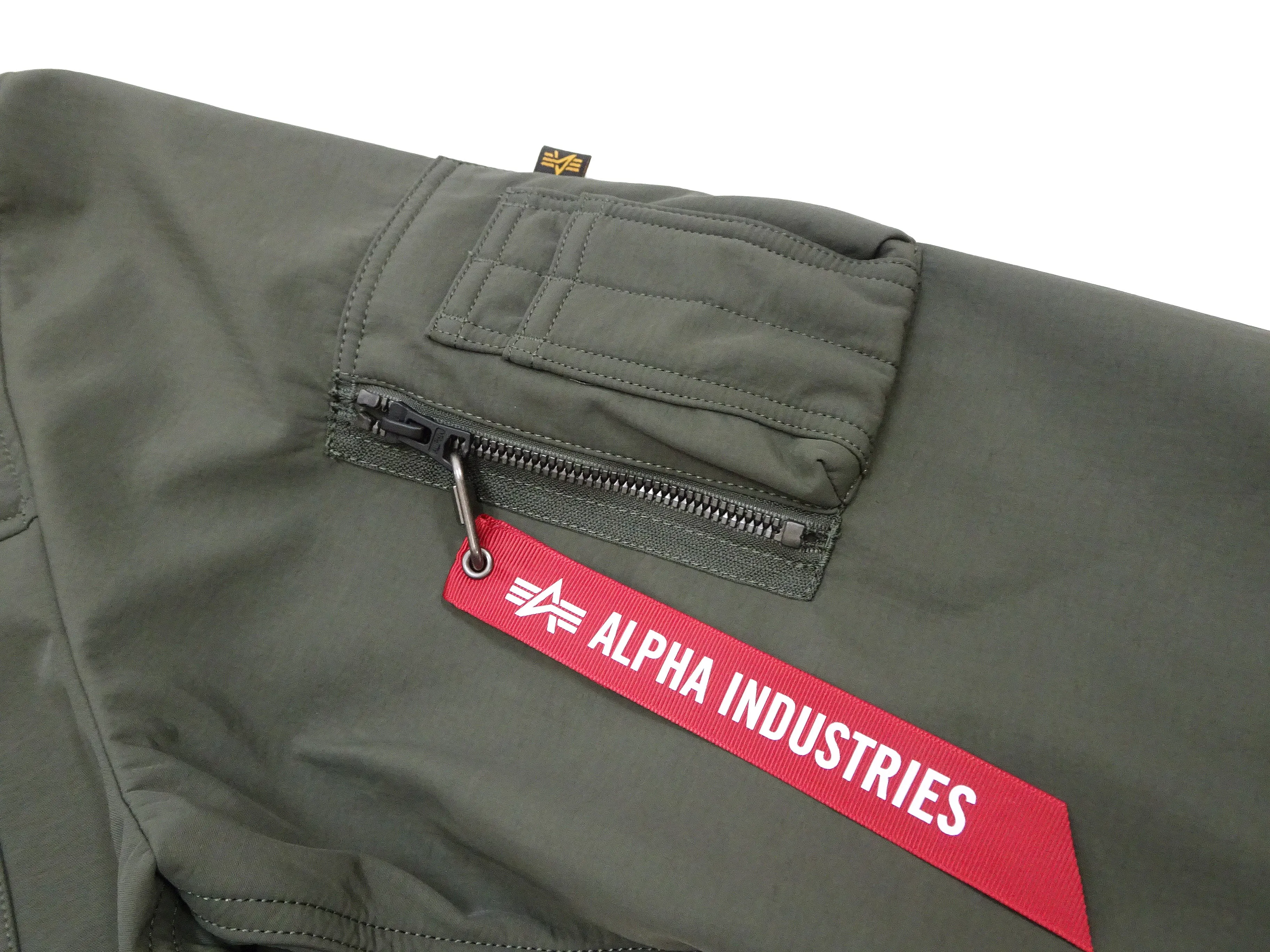 Alpha Industries Bonded Parka Men's Casual Military-Inspired Nylon Hooded Jacket with Rib Panel TA0722 076 Gray