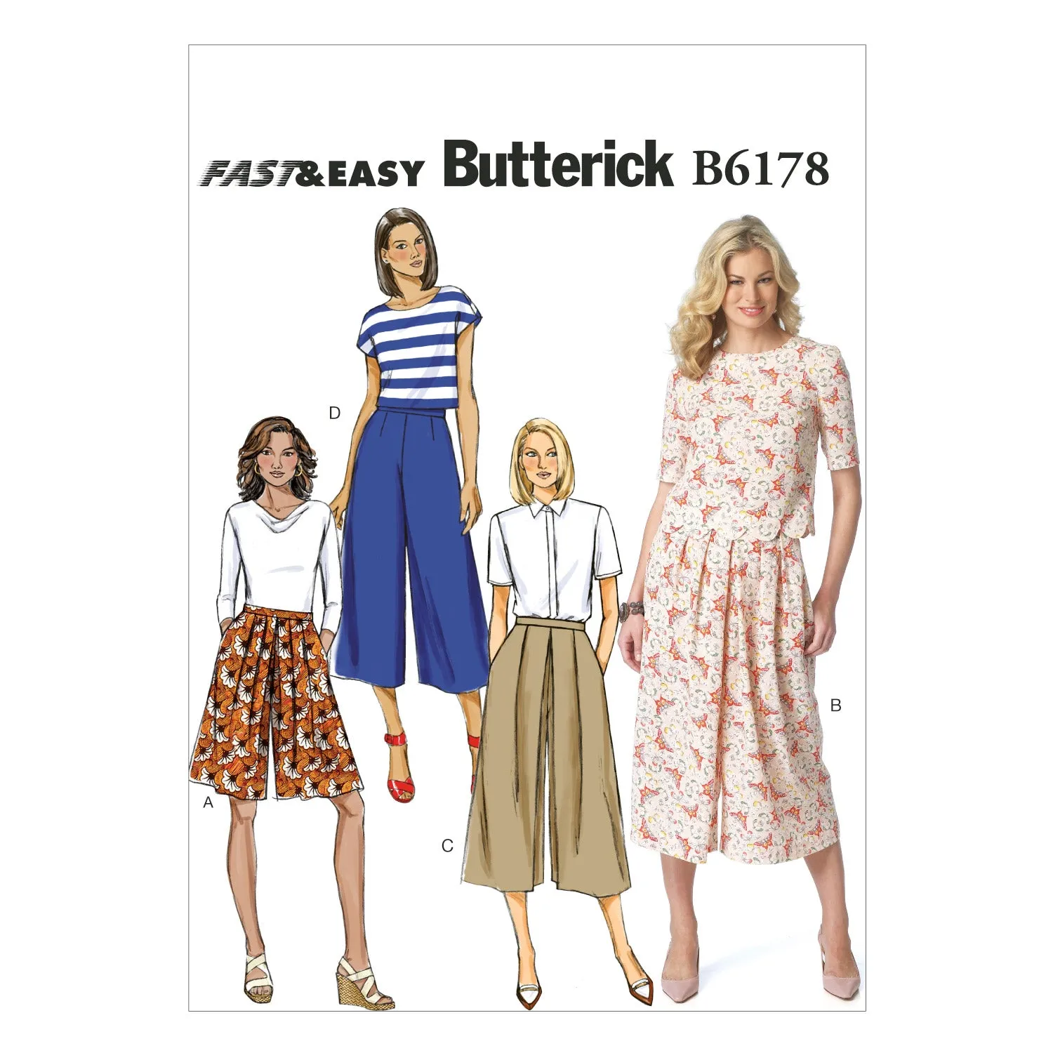 B6178 Misses' Culottes