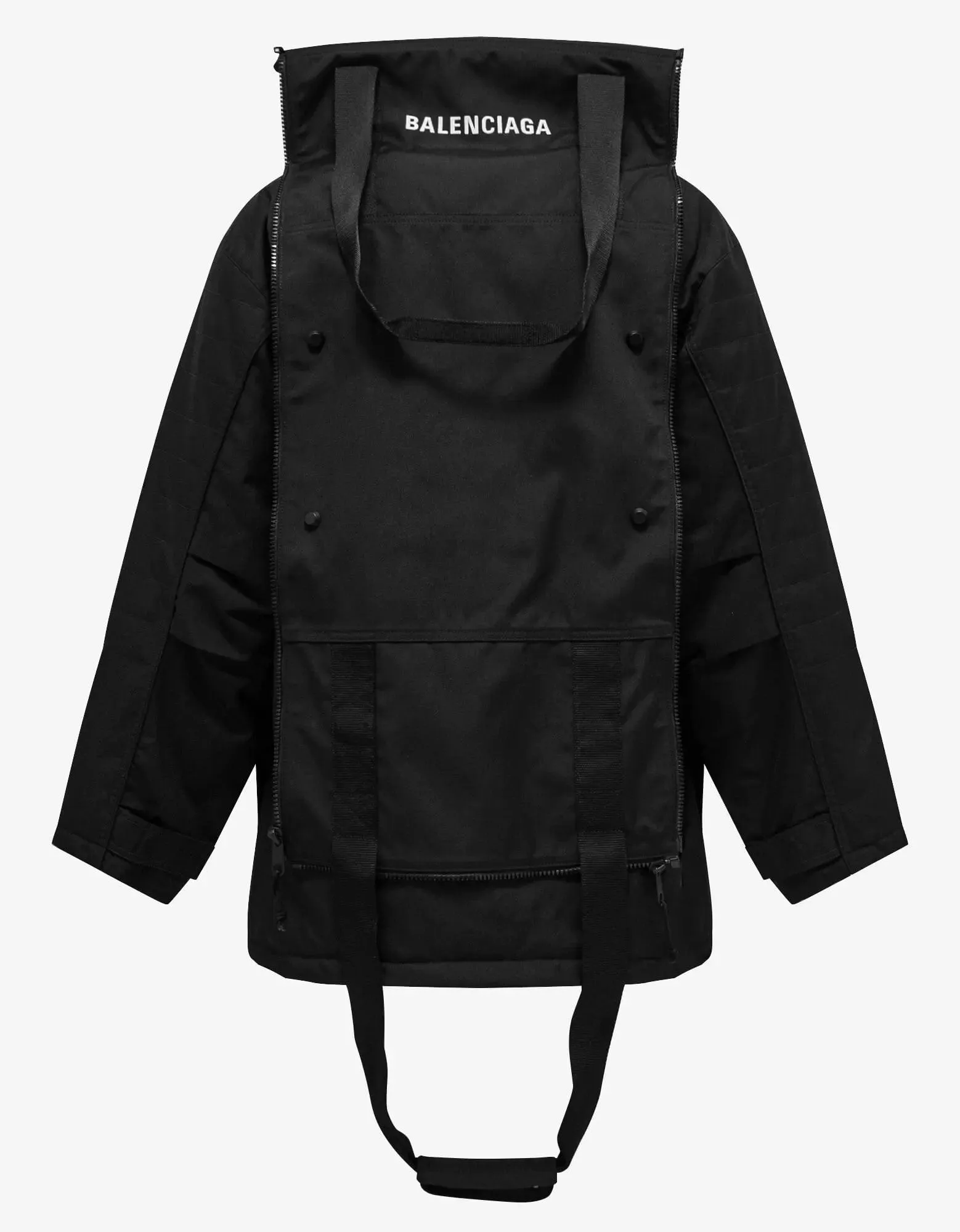 Balenciaga Black Transformer Gym Bag Parka