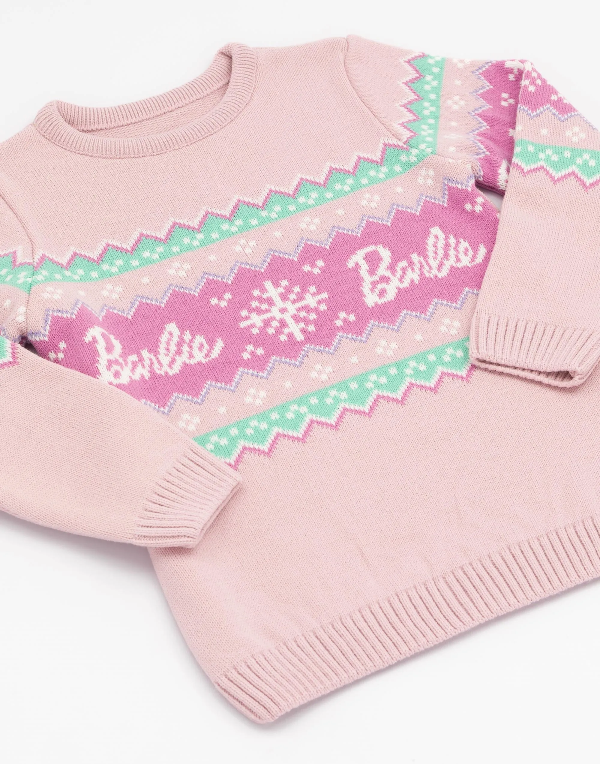 Barbie Girls Fairisle Pattern Jumper