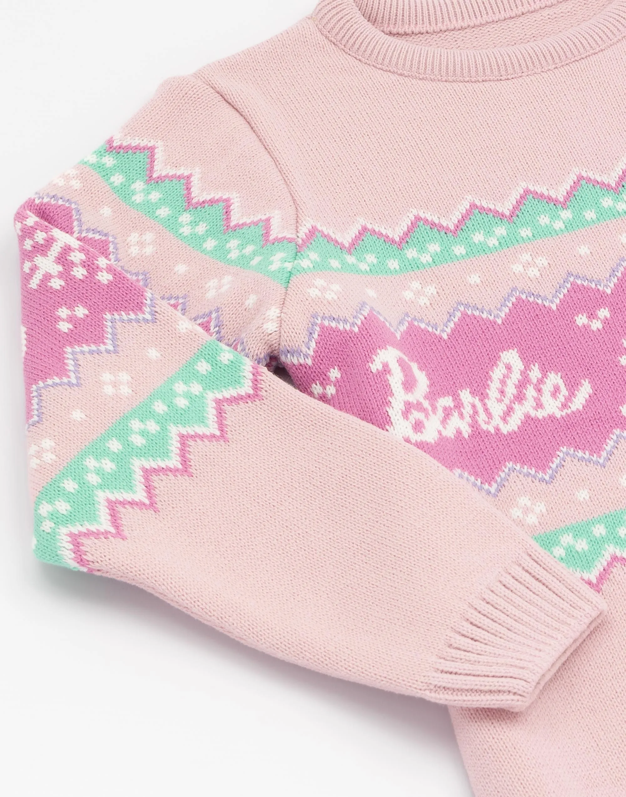 Barbie Girls Fairisle Pattern Jumper