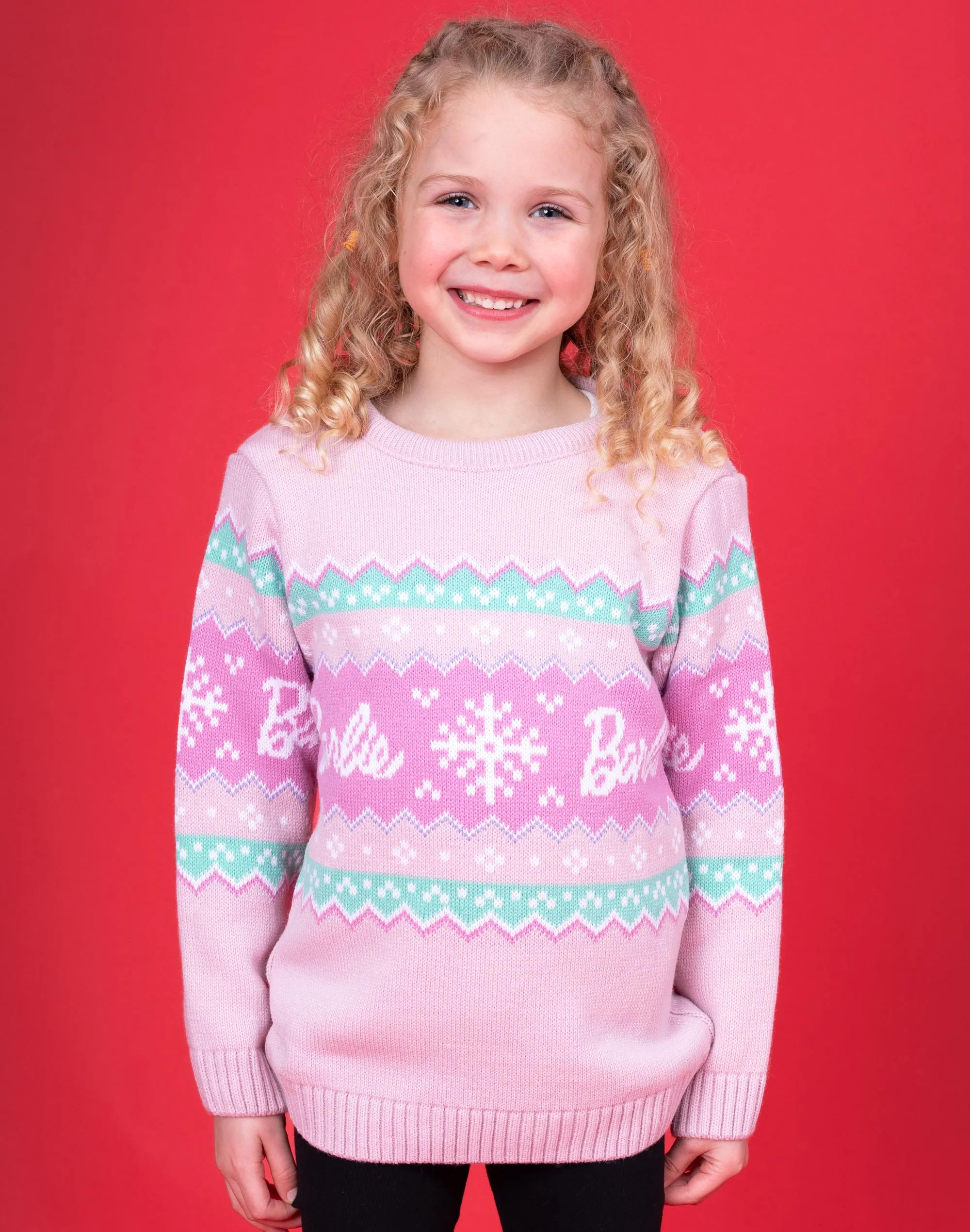 Barbie Girls Fairisle Pattern Jumper