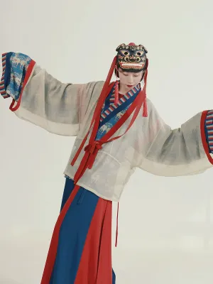 Blue Moon Sheep 月蓝双羊 Northern Jin Dynasty Hanfu