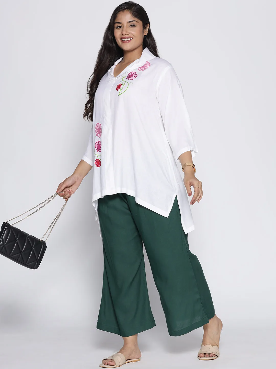 BottleGreen Rayon Culottes