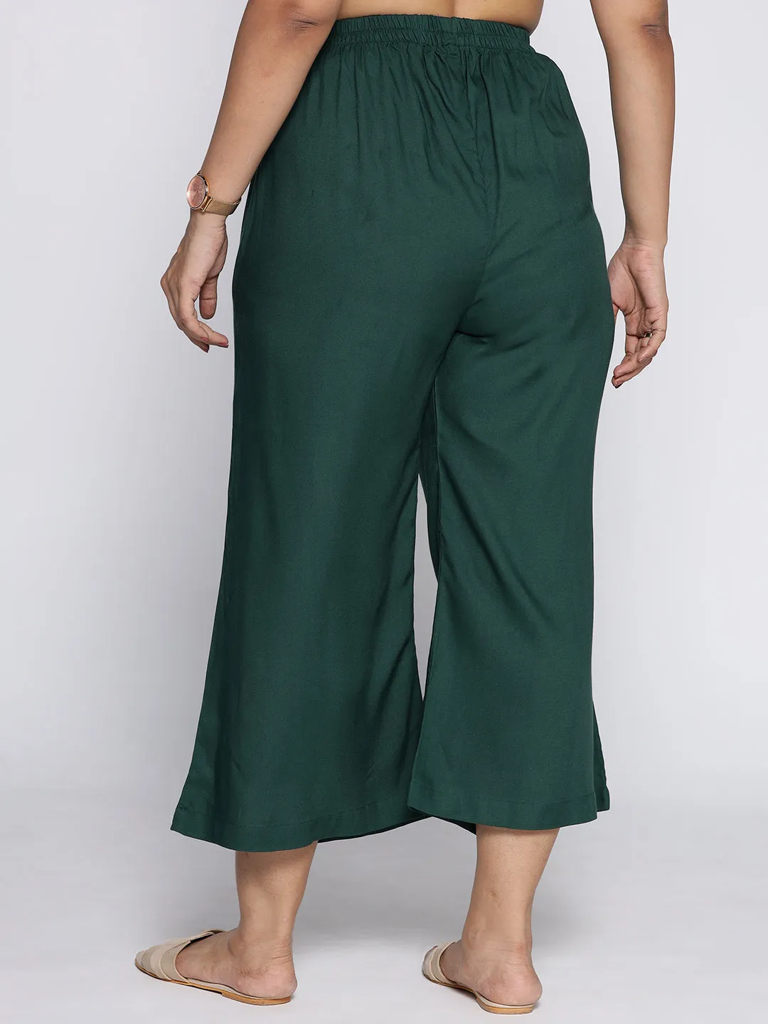 BottleGreen Rayon Culottes