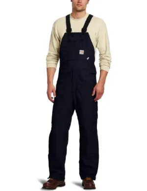 Carhartt FRR44 Men's Flame Resistant Duck Bib Lined Overall, Dark Navy, Obsolete