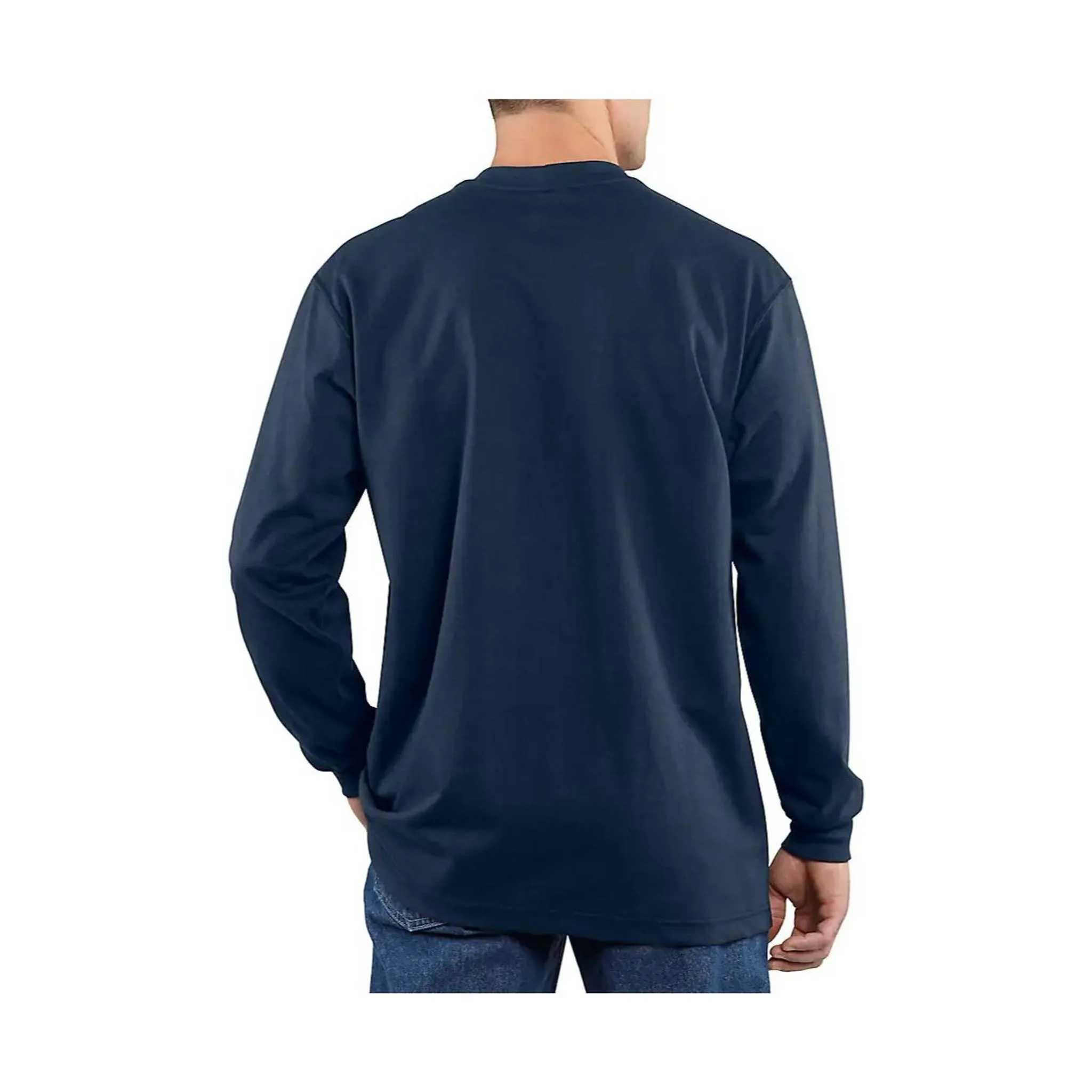 Carhartt Men's Flame Resistant Force Cotton Long-Sleeve T-Shirt - Dark Navy