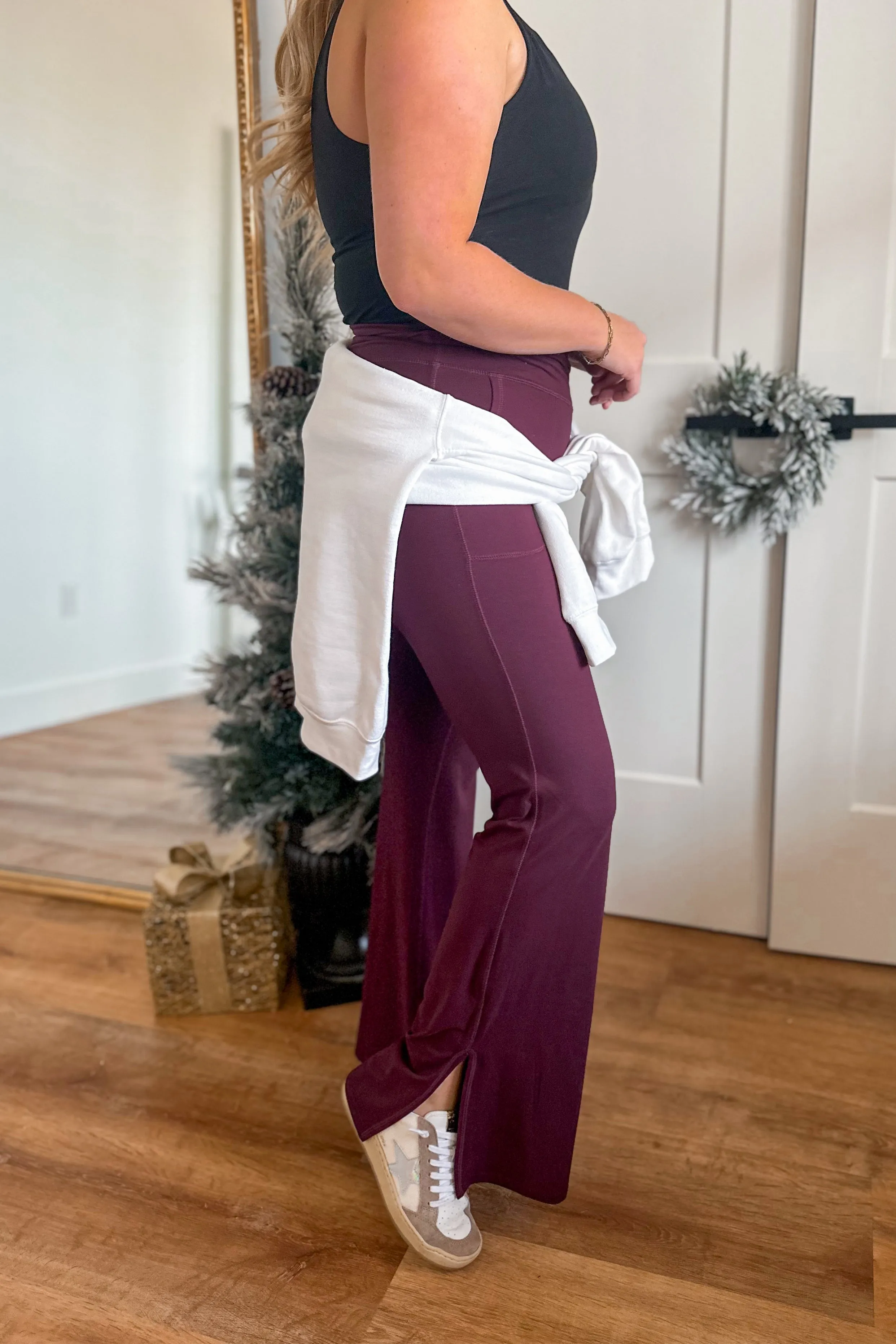 Carrie V Waist Flared Yoga Pants With Pockets *FINAL SALE*