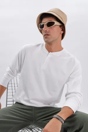 Classic Henley T-Shirt: White