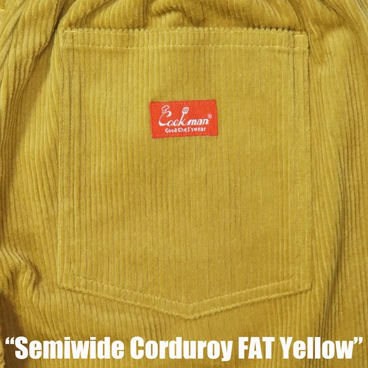 Cookman Chef Pants Semiwide- Corduroy :  FAT Yellow