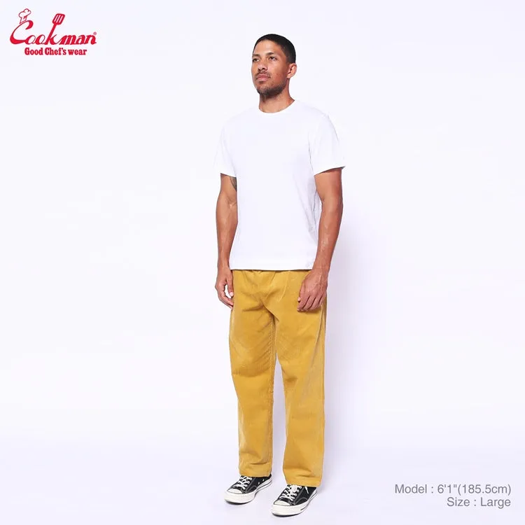 Cookman Chef Pants Semiwide- Corduroy :  FAT Yellow