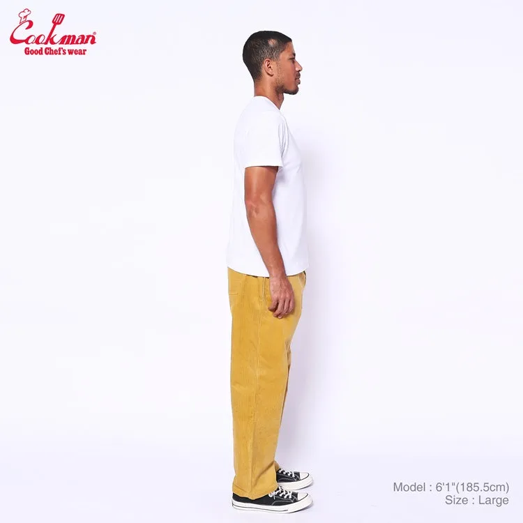 Cookman Chef Pants Semiwide- Corduroy :  FAT Yellow