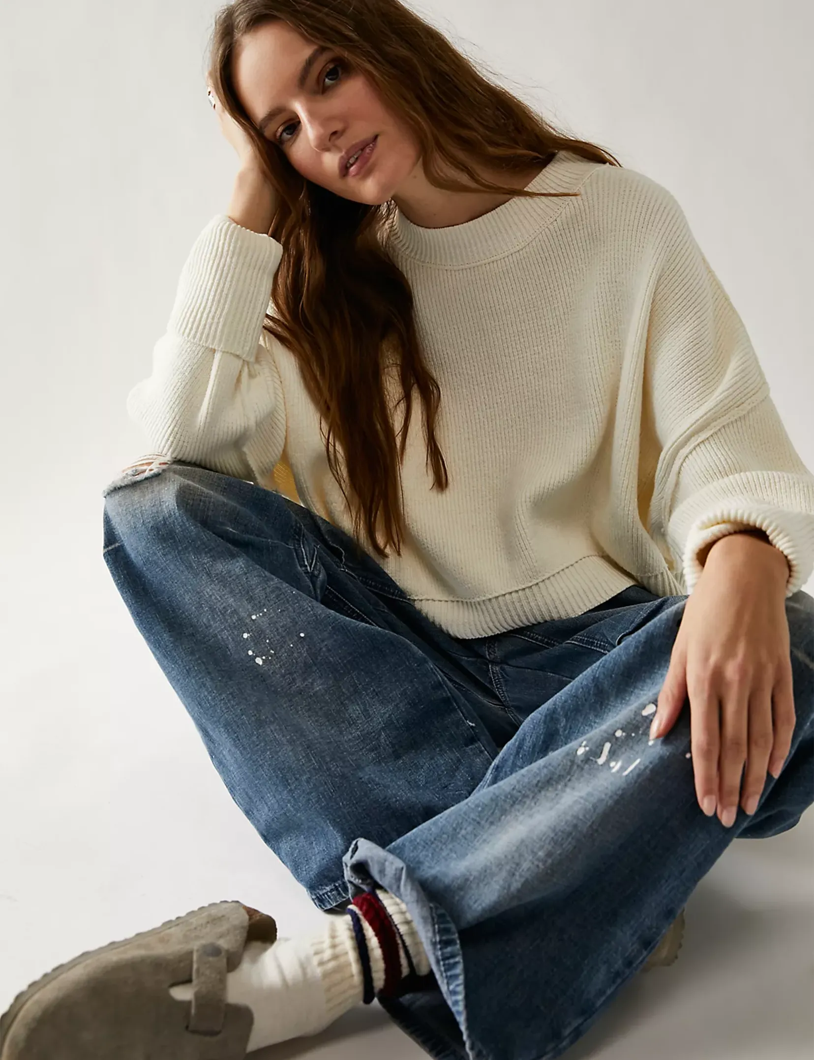 Easy Street Crop Pullover, Moon Glow