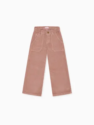 enola wide leg pants dusty pink