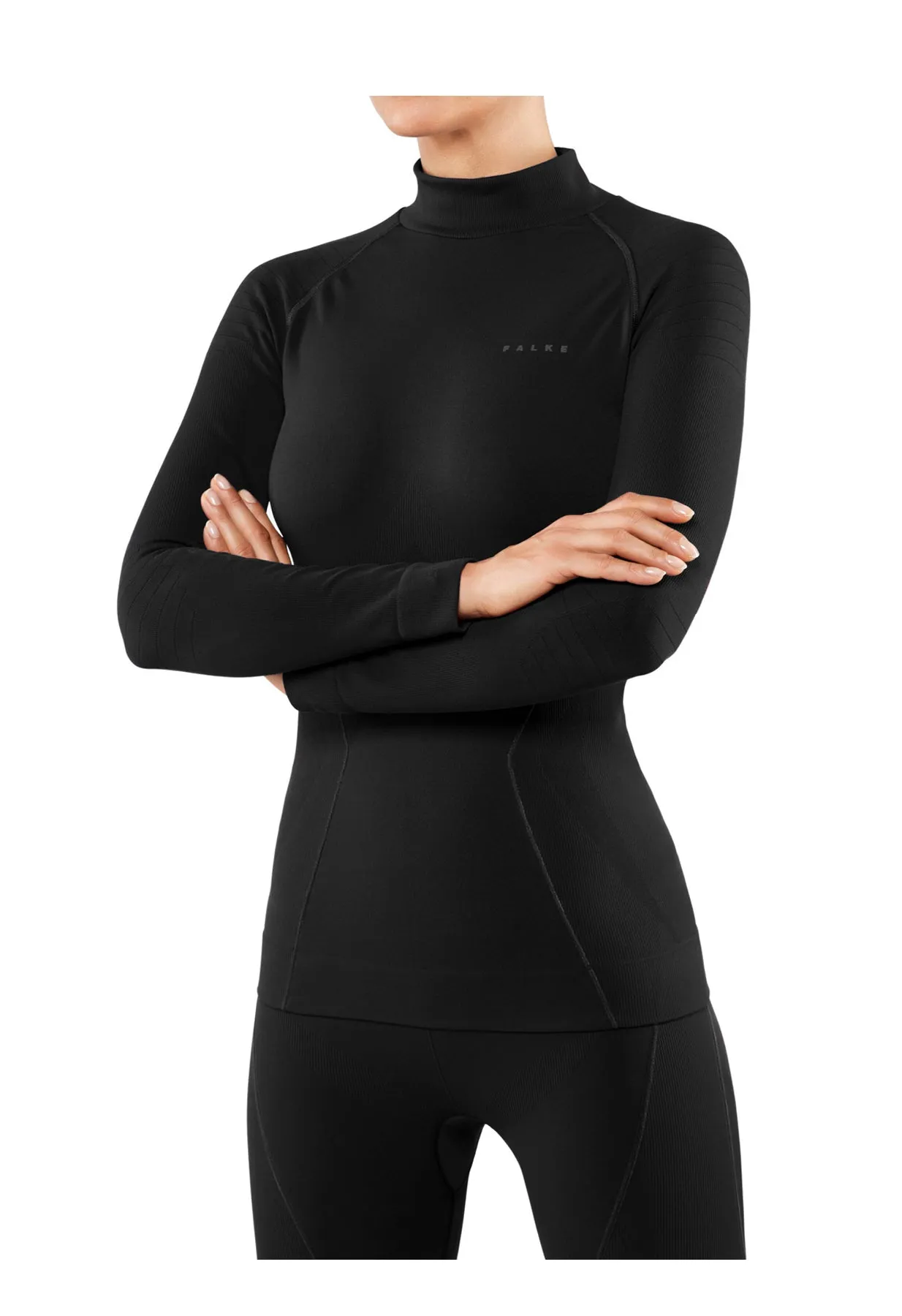 Falke Turtle Neck Black Ski Base Layer