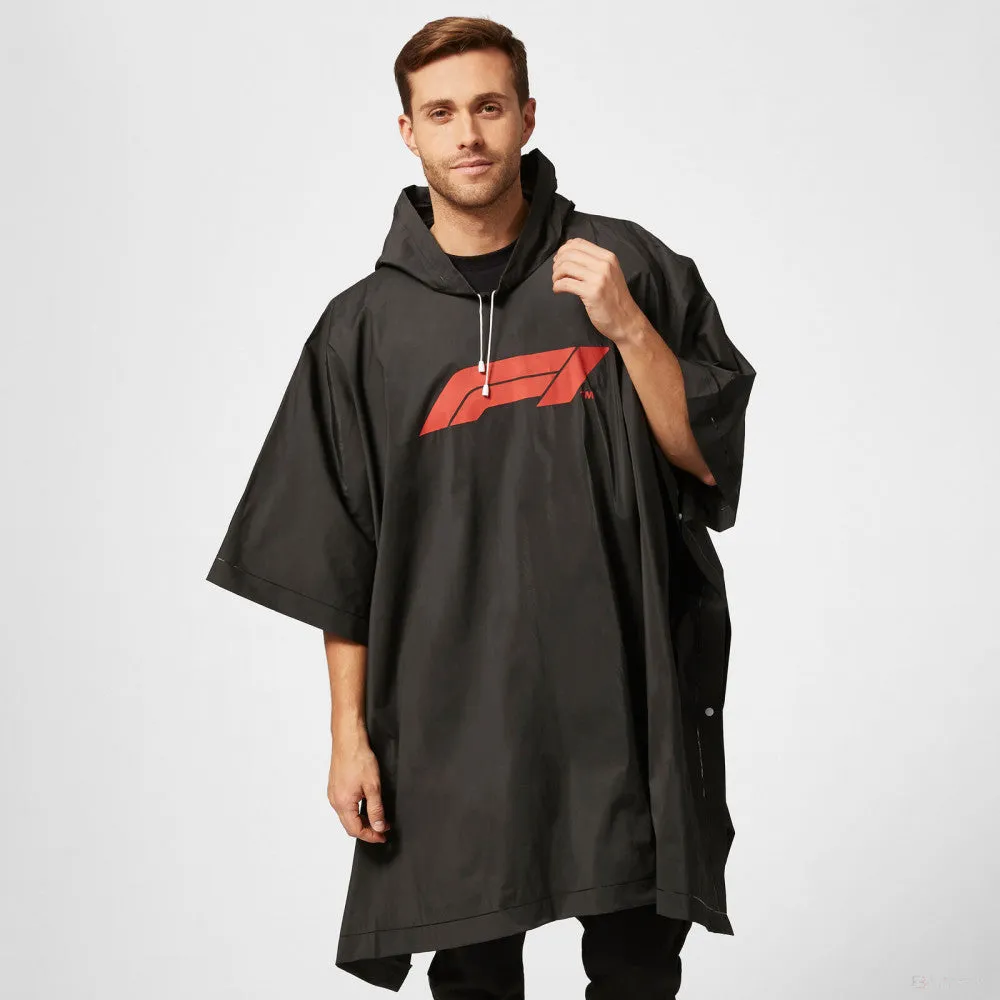 Formula 1 Poncho, Formula 1 Logo Poncho, Black, 2020