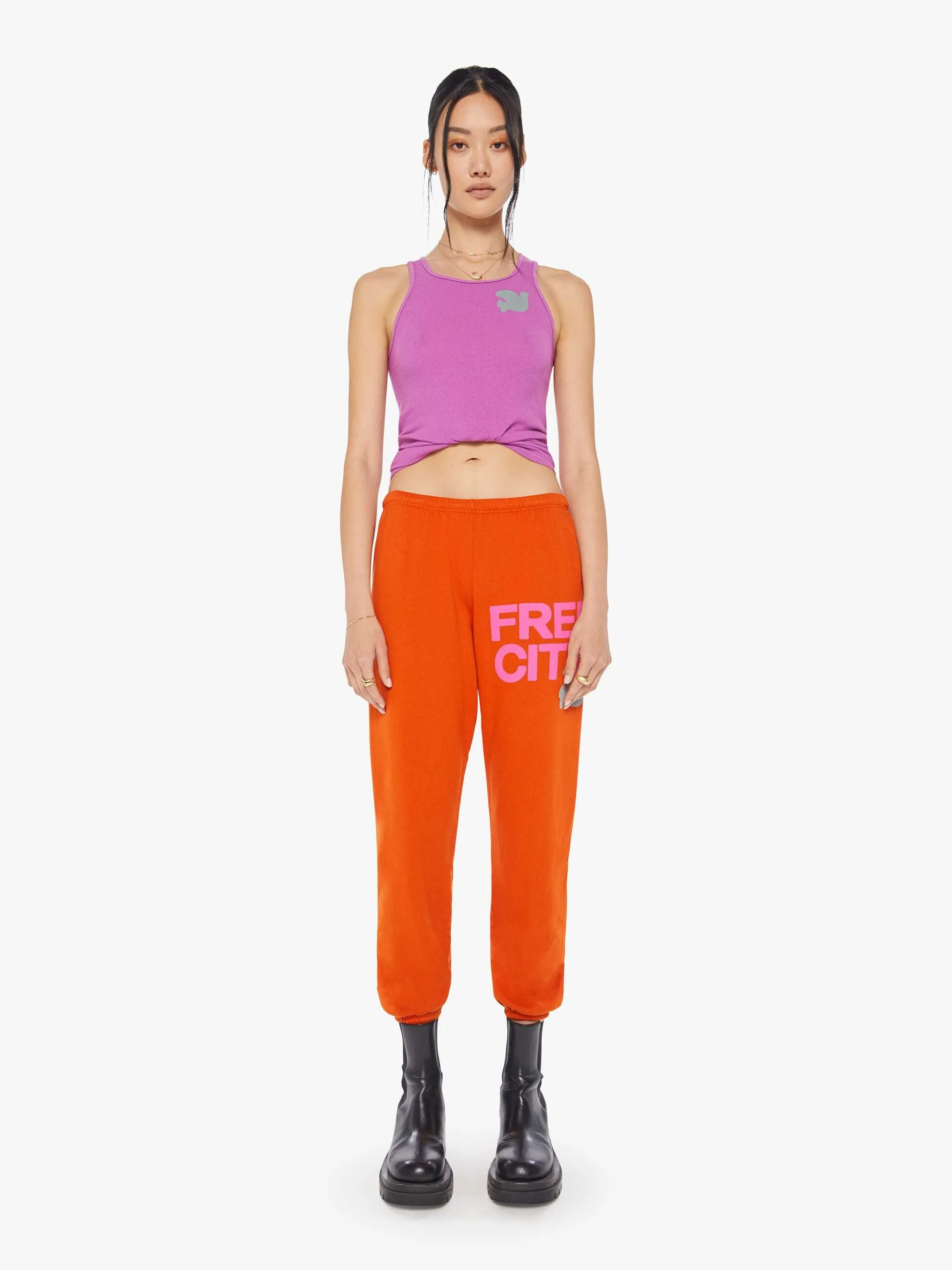 FREECITY Large Sweatpant - Orange Plant