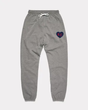 Grey & Navy KC Heart Vintage PE Sweatpants