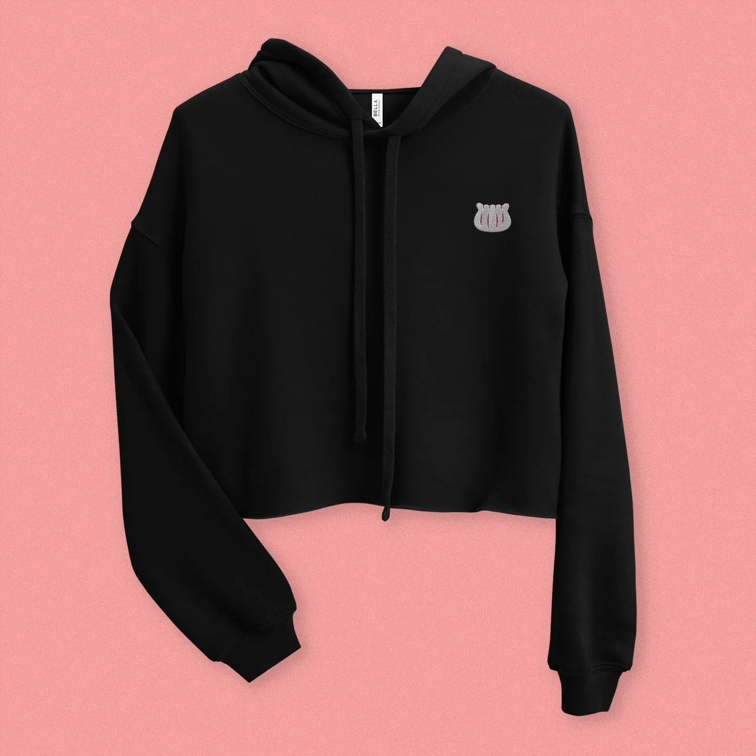 Har Gow Embroidered Crop Hoodie