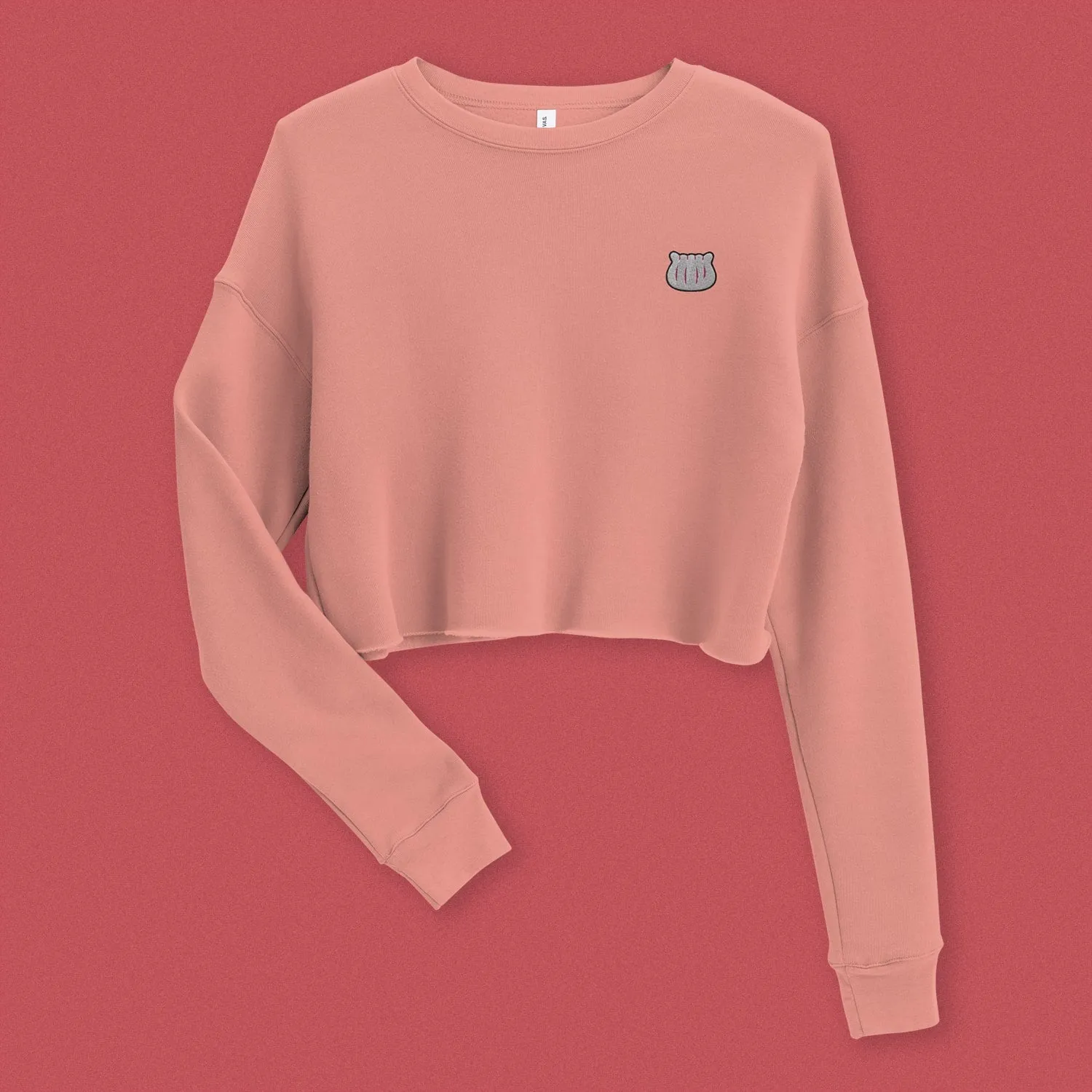 Har Gow Embroidered Crop Sweatshirt