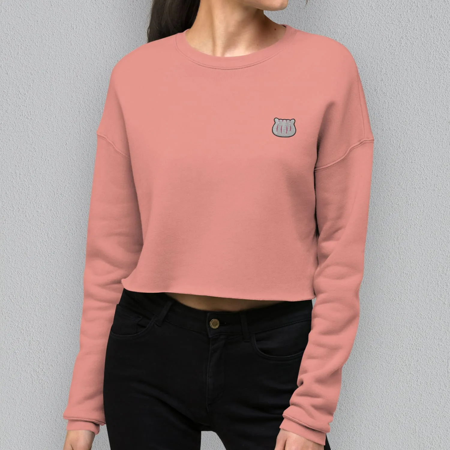 Har Gow Embroidered Crop Sweatshirt