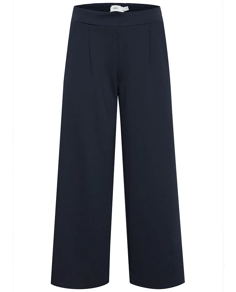 Ichi Kate Navy Wide Leg Culottes