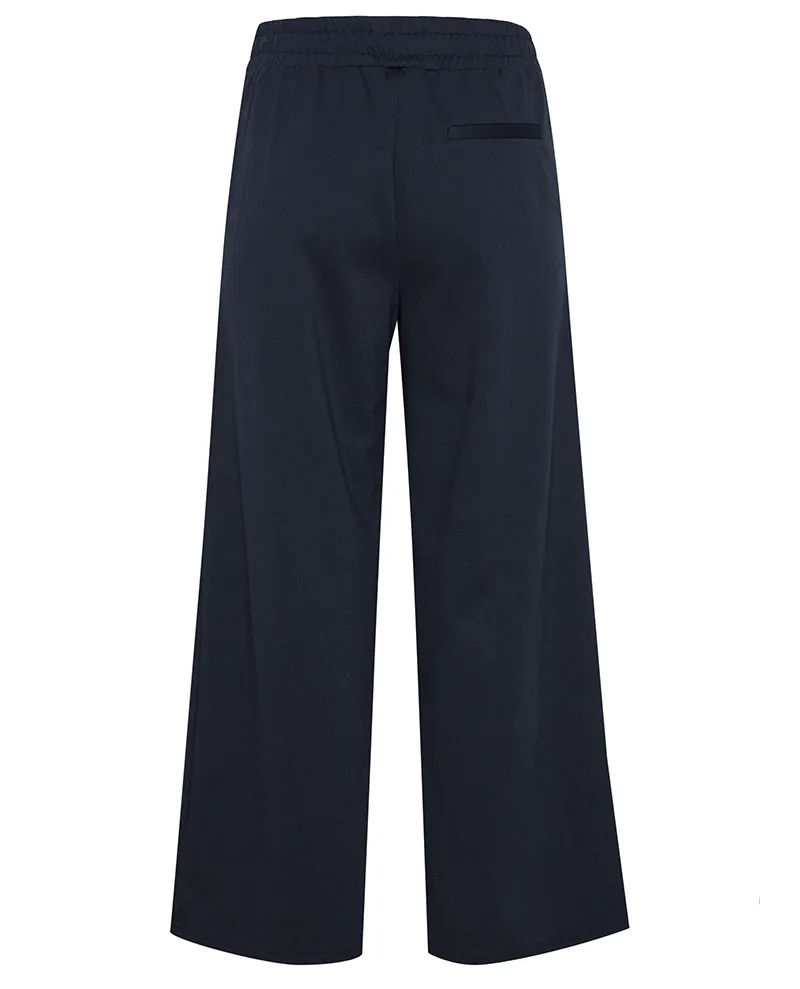 Ichi Kate Navy Wide Leg Culottes