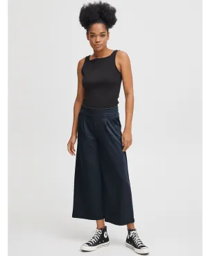 Ichi Kate Navy Wide Leg Culottes