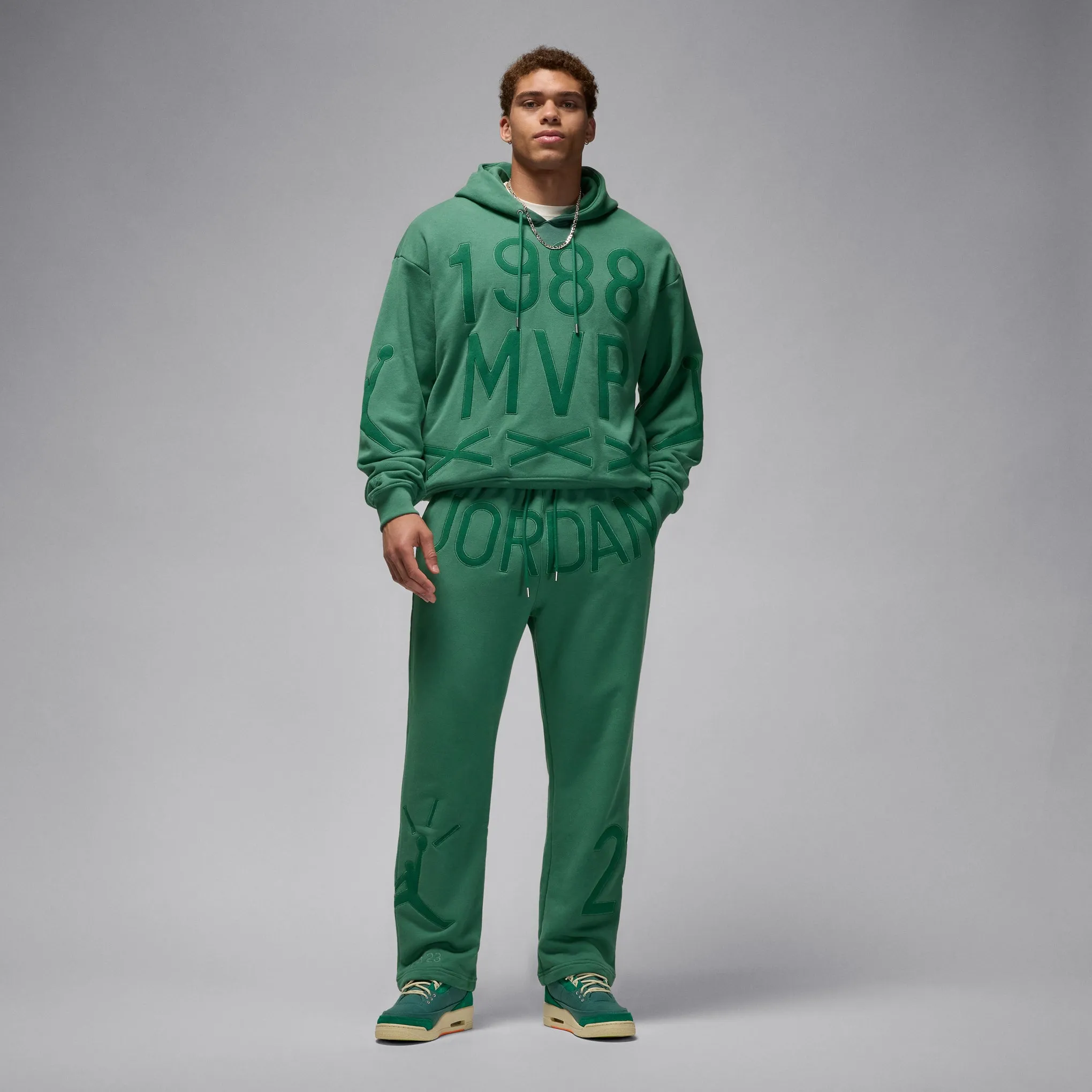 Jordan Brand x Nina Chanel Abney Fleece Sweatpants - Green Stone