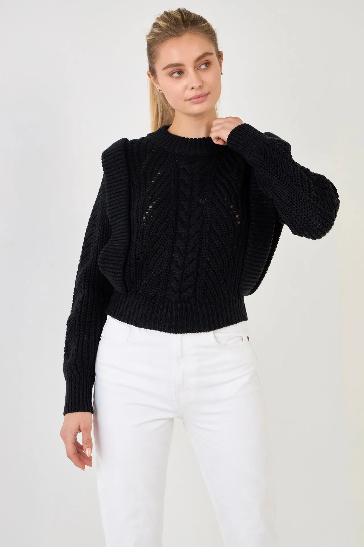 Knitted Sweater in Black