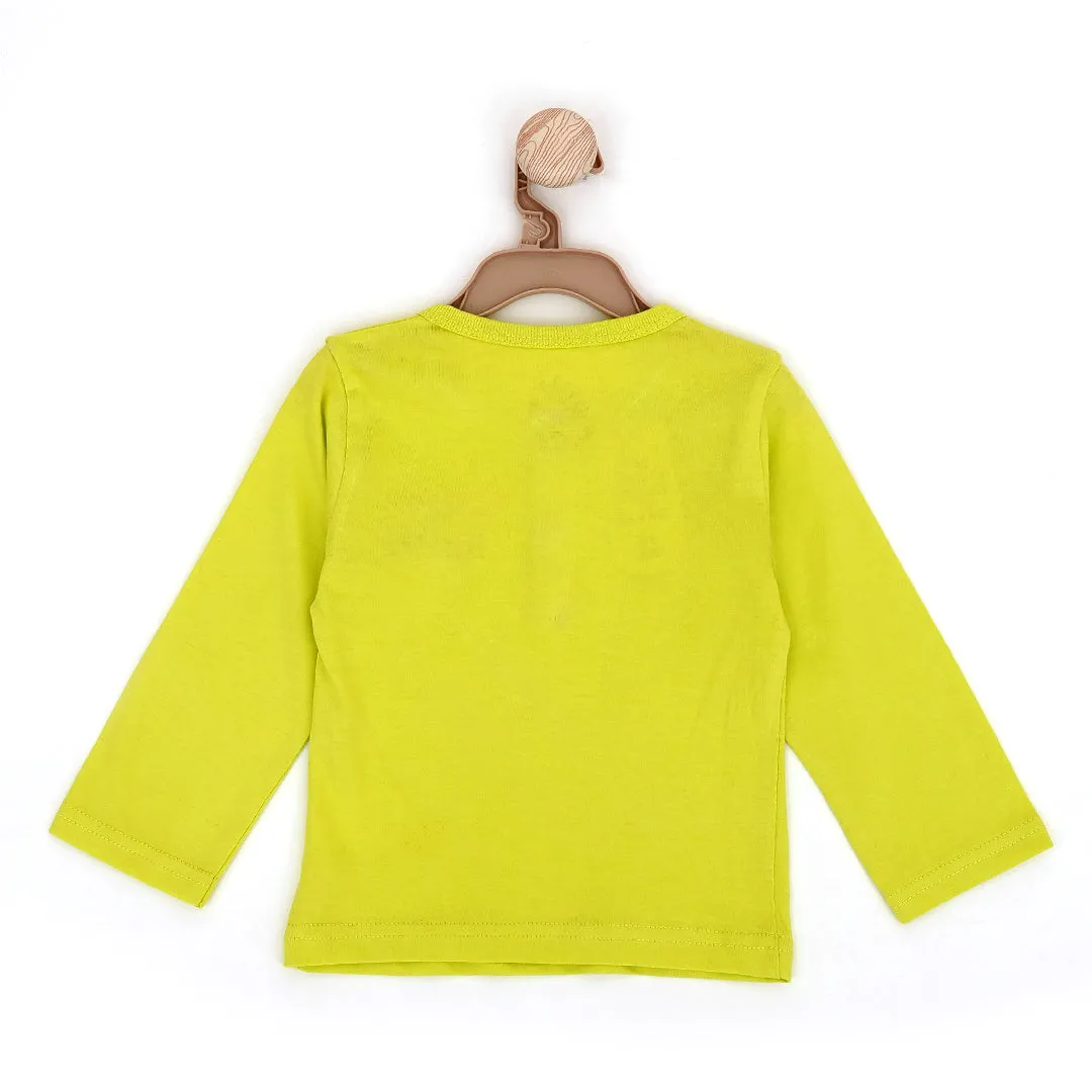 Lime Henley Baby Shirt