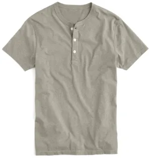 Men's Henley T-shirt - LT.KHAKI HEATHER