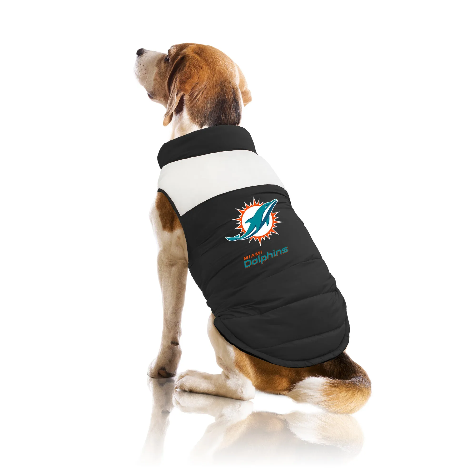 Miami Dolphins Pet Parka Puff Vest