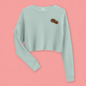 Mooncake Embroidered Crop Sweatshirt