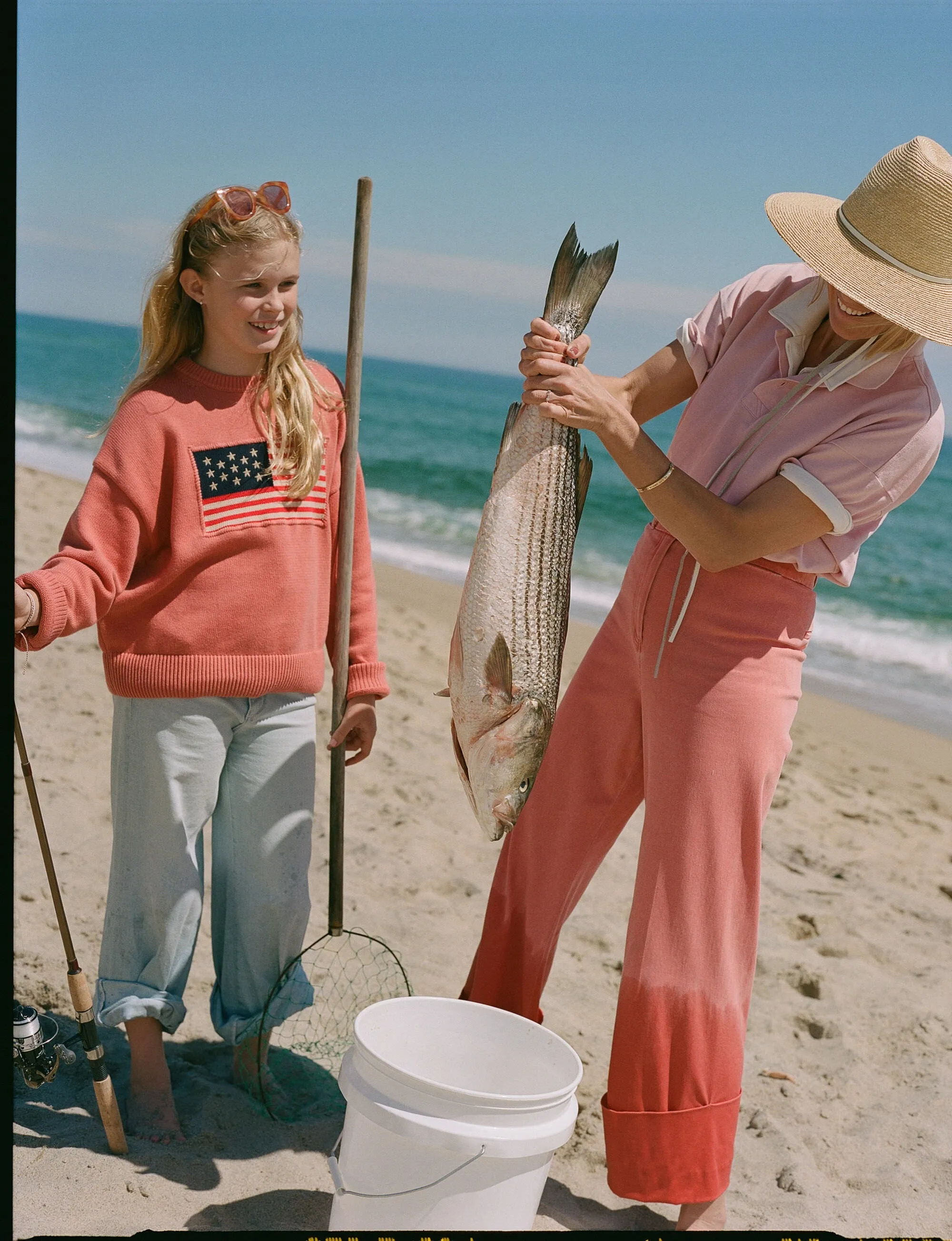 Nantucket Red Cropped Americana Sweater