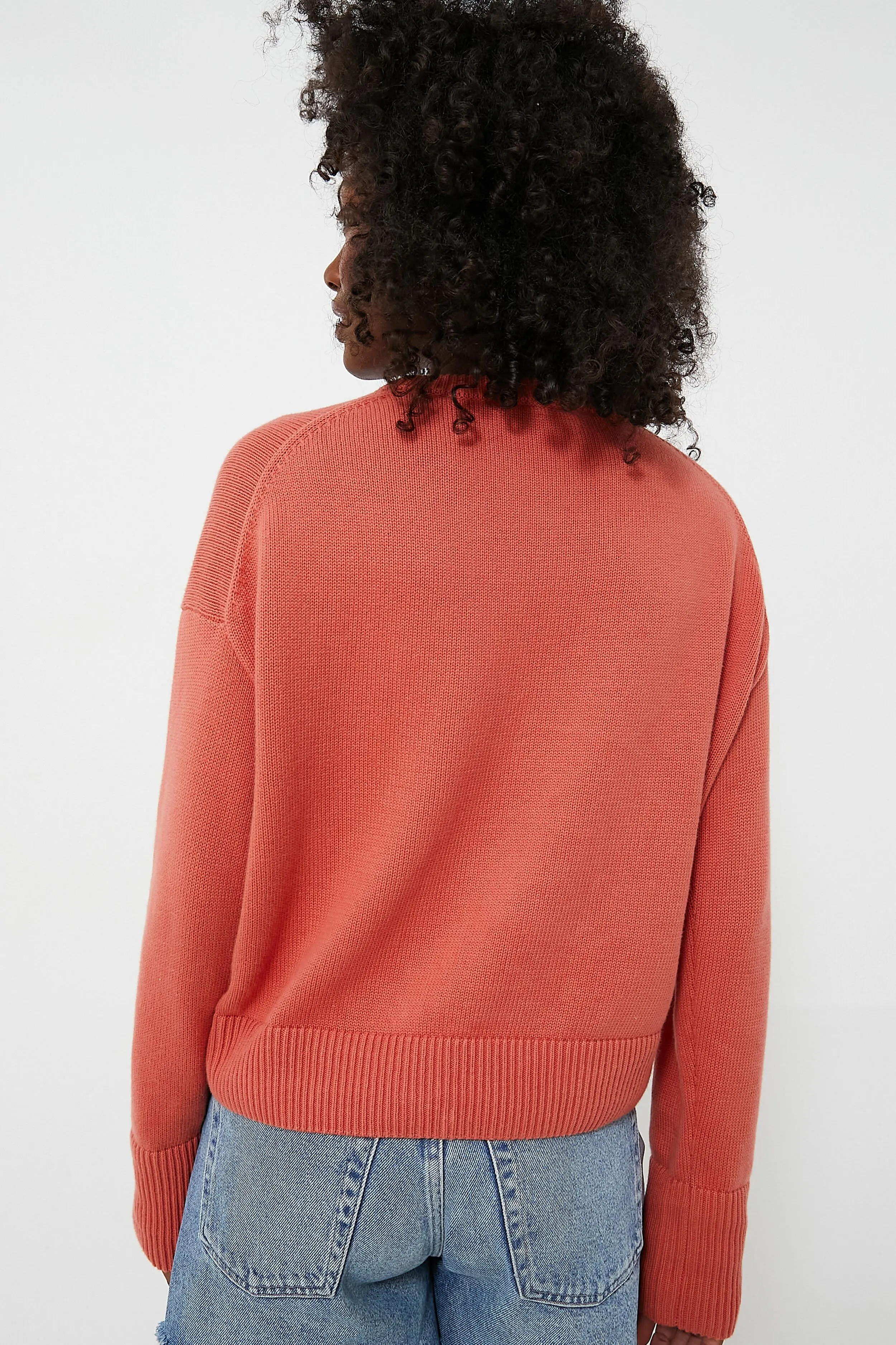 Nantucket Red Cropped Americana Sweater