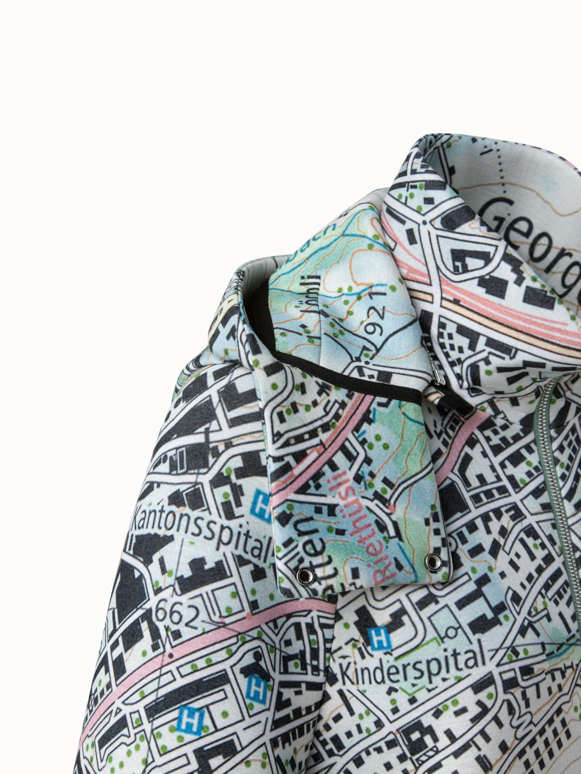 Neoprene Parka St. Gallen Map Print