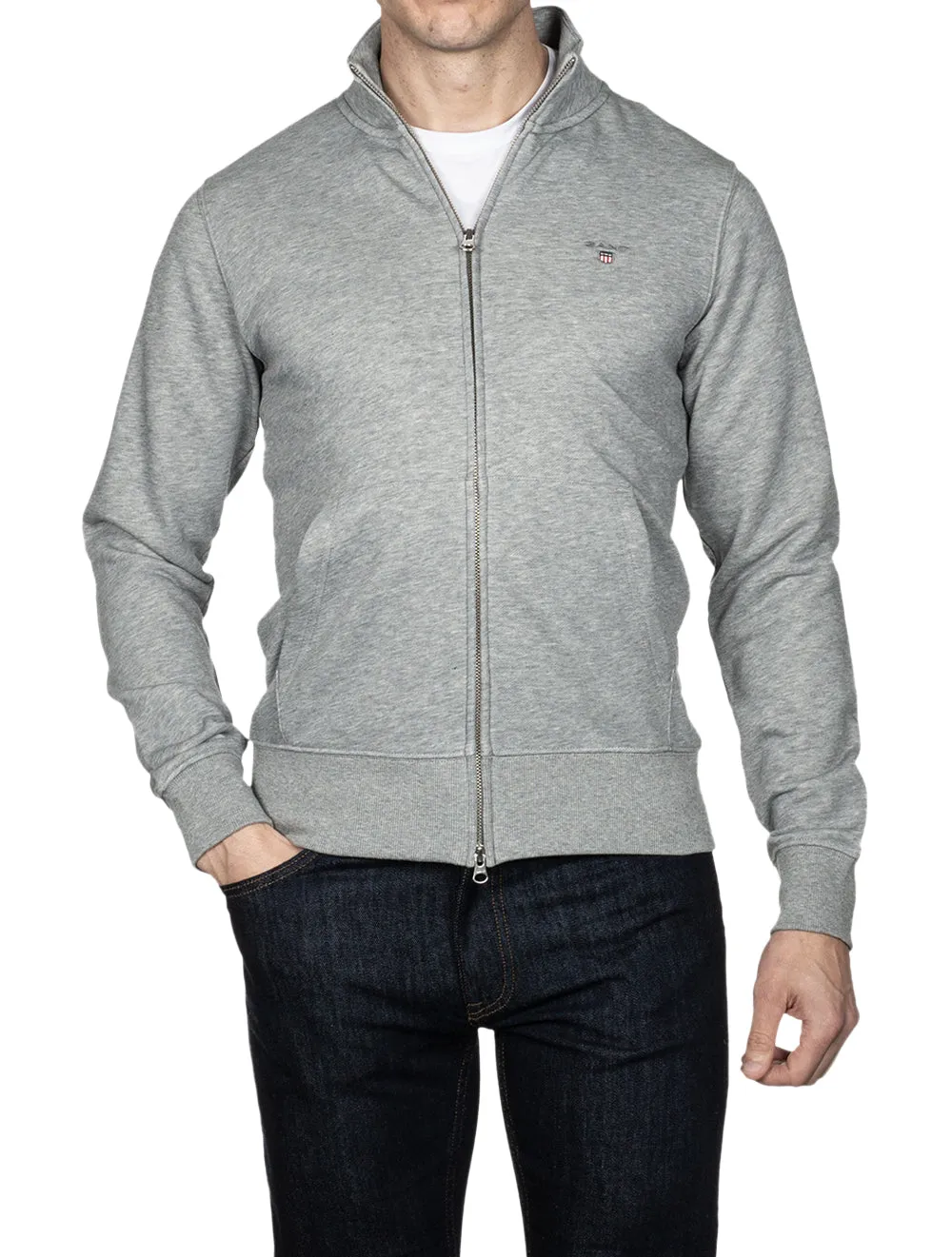 Original Full-Zip Cardigan Grey Melange