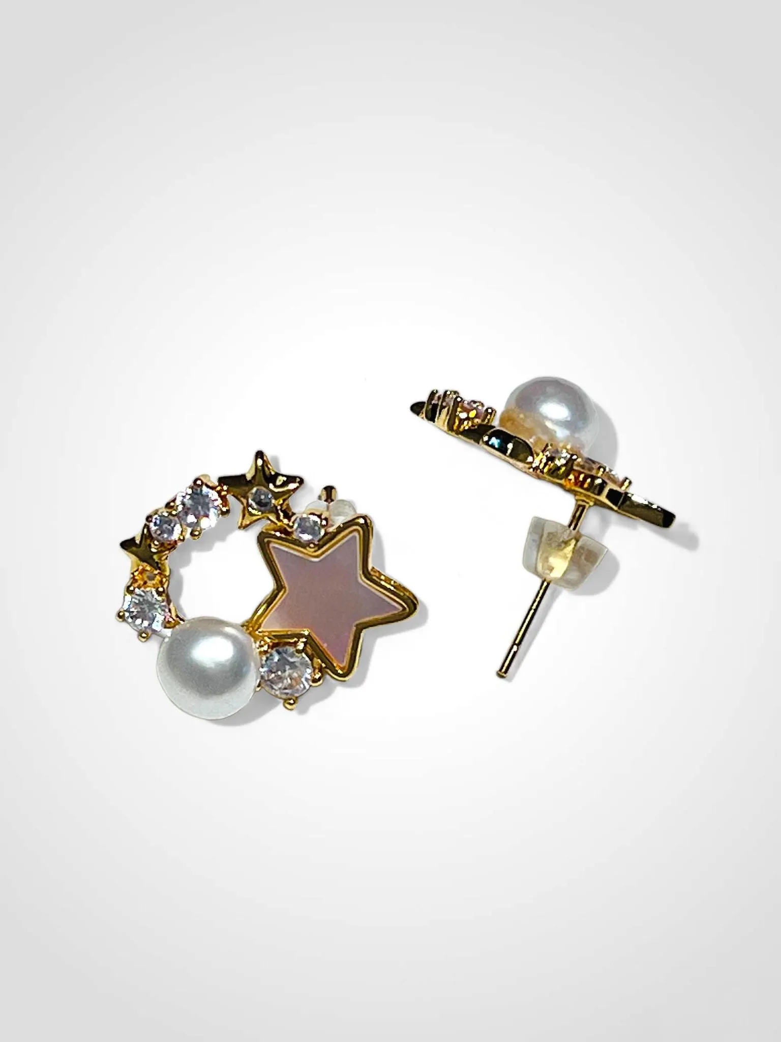 Pearl Starburst Stud Earrings