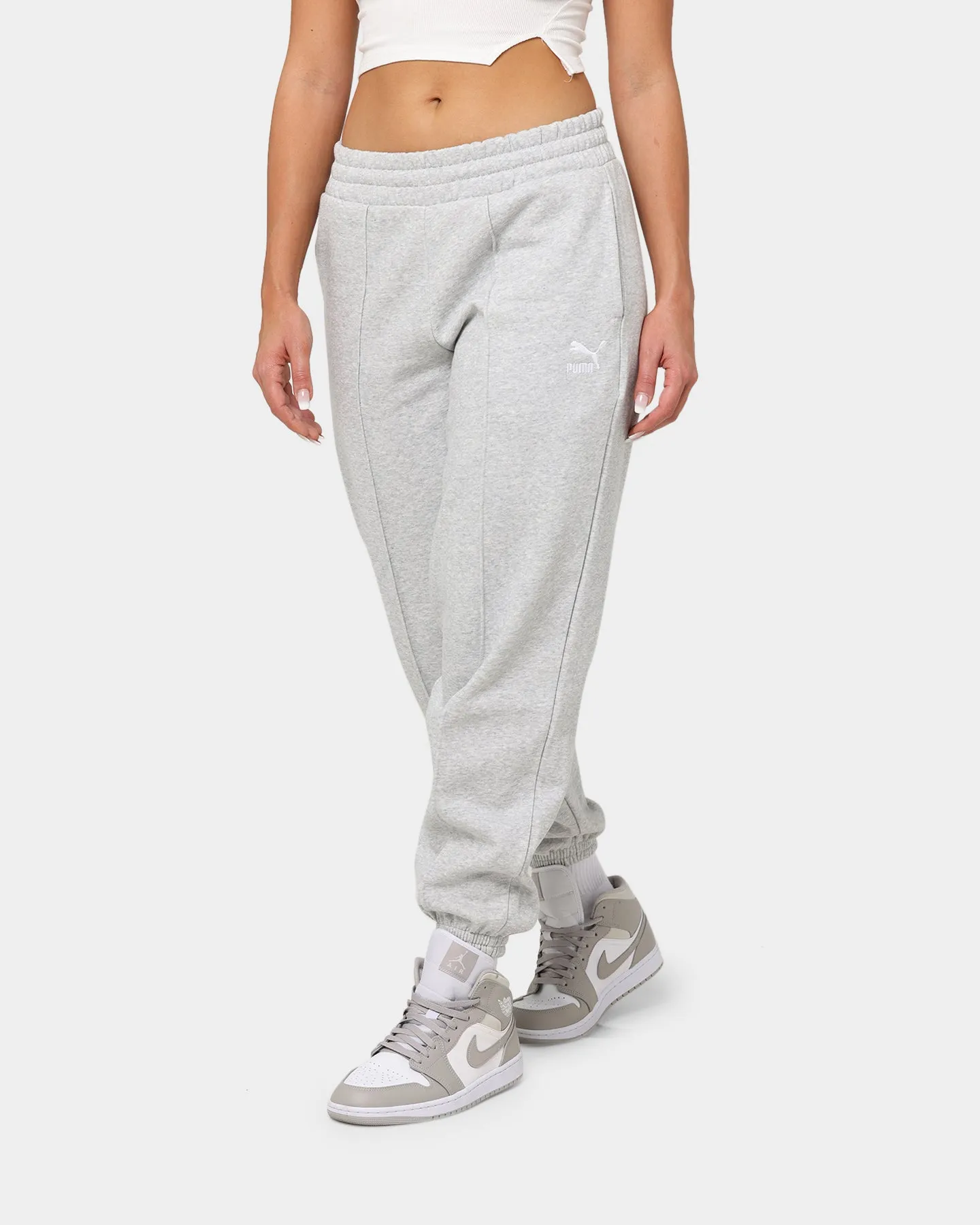 Puma Women's Classic Fleece Sweatpants Grey Heather