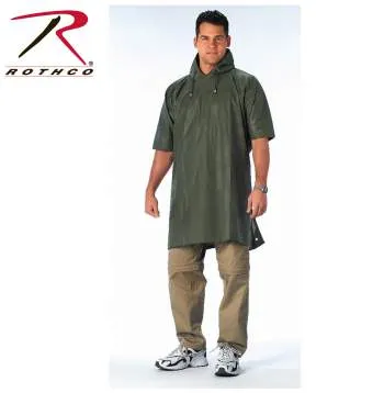 Rubberized Rainwear Poncho