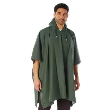 Rubberized Rainwear Poncho