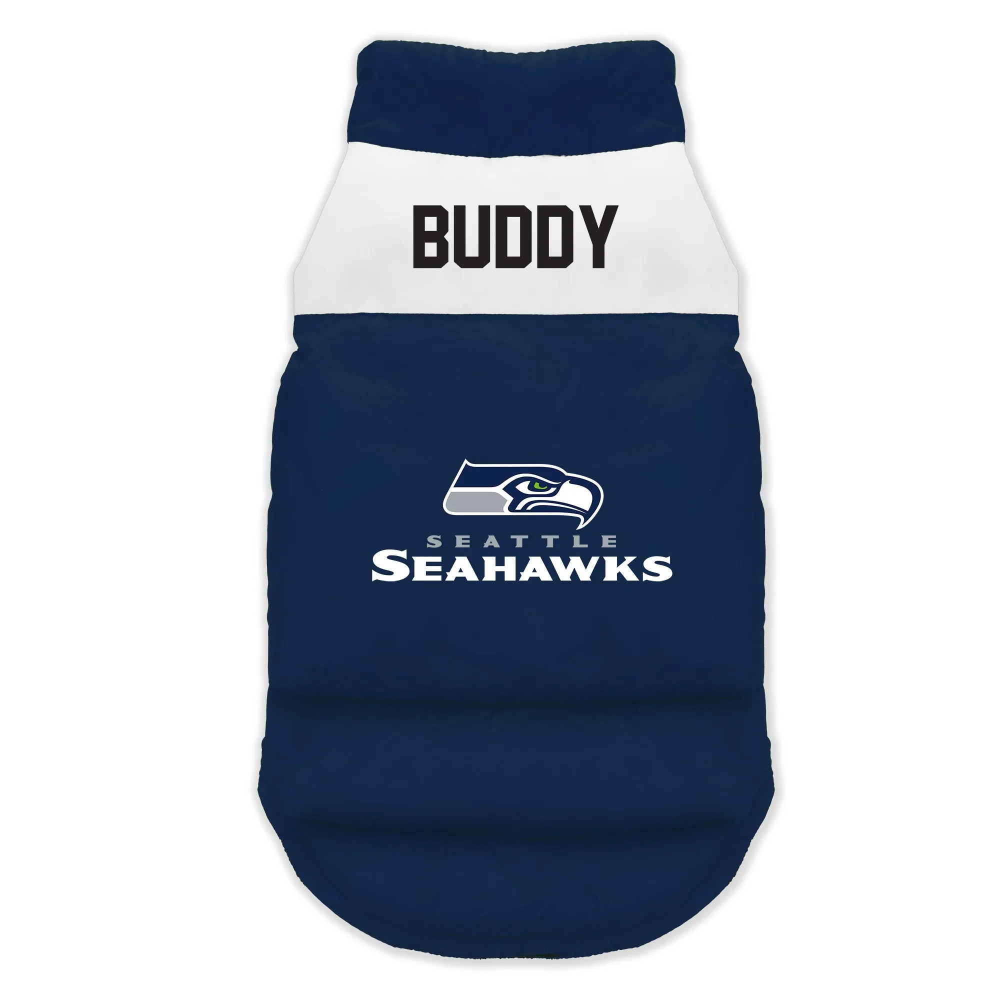 Seattle Seahawks Custom Pet Parka Puff Vest