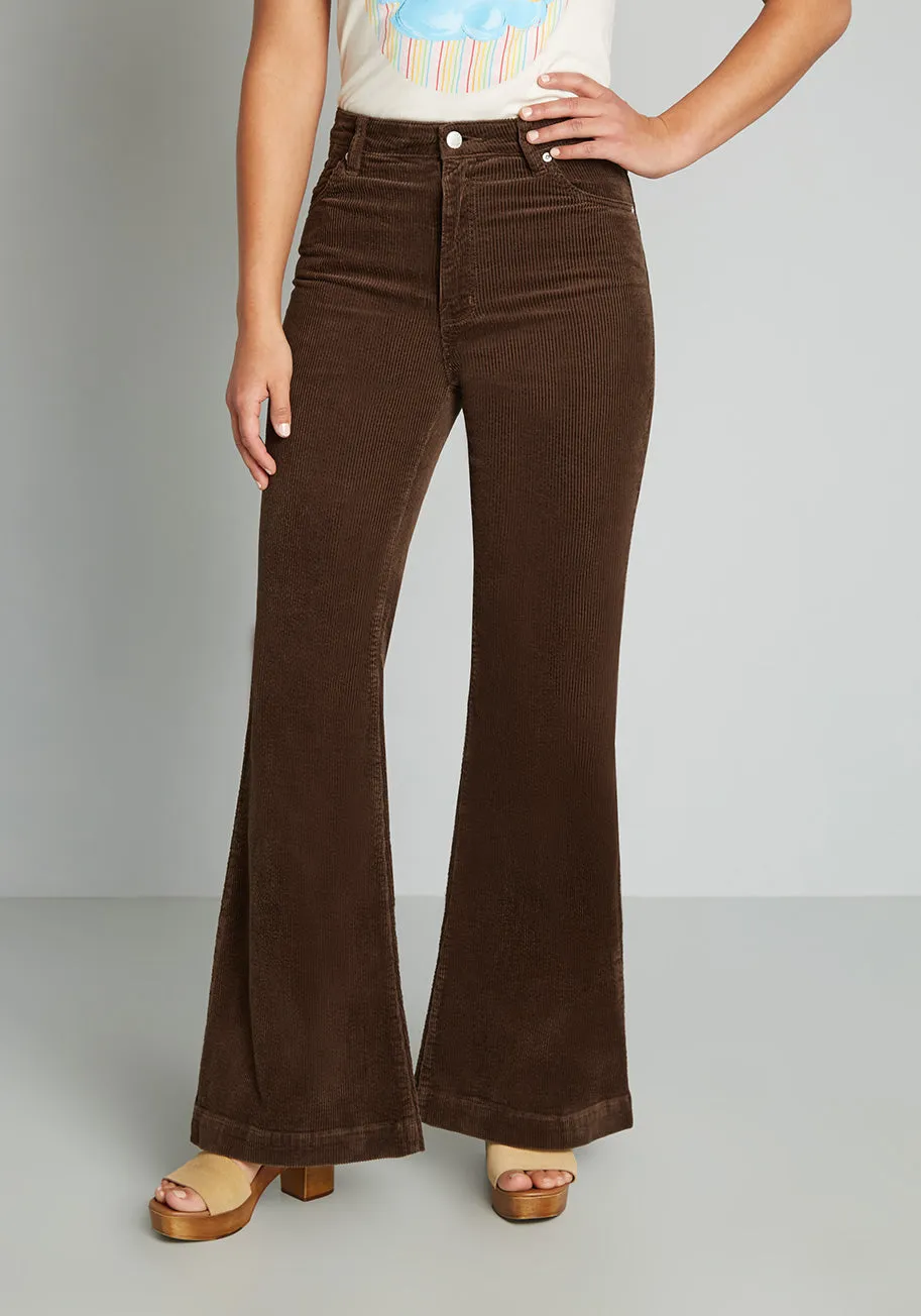 So Seventies Savvy Corduroy Flare Pants