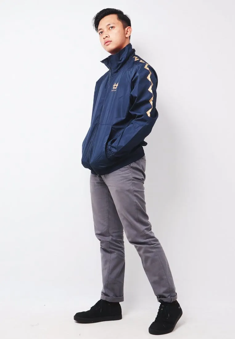 Third Day MOA25 Jaket Sporty Parka Pria Parasit Zigzag Navy Gold