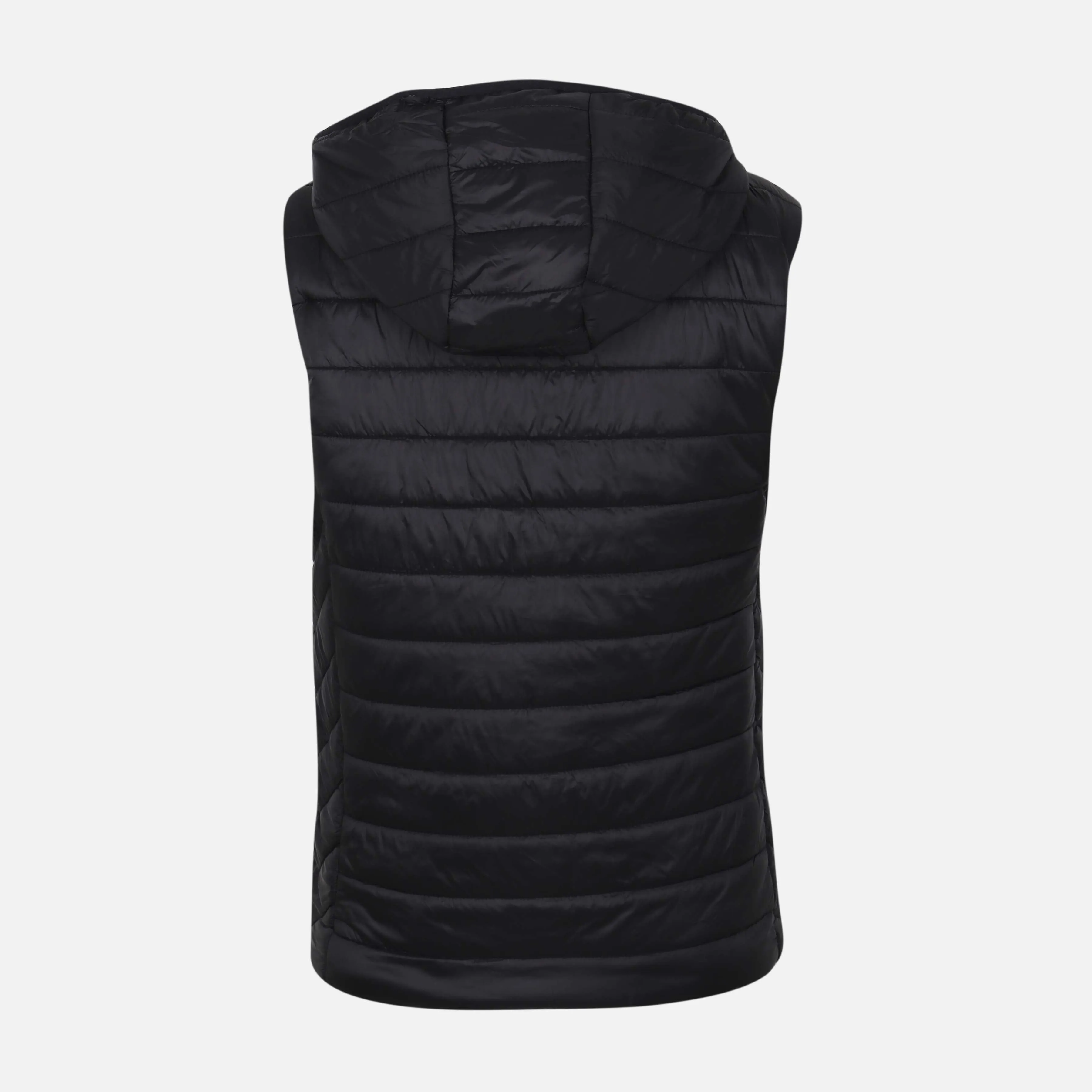 WOMEN BASIC PUFFER GILET WITH HOOD