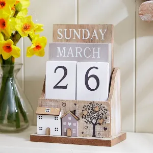 Wooden Houses Country Calendar