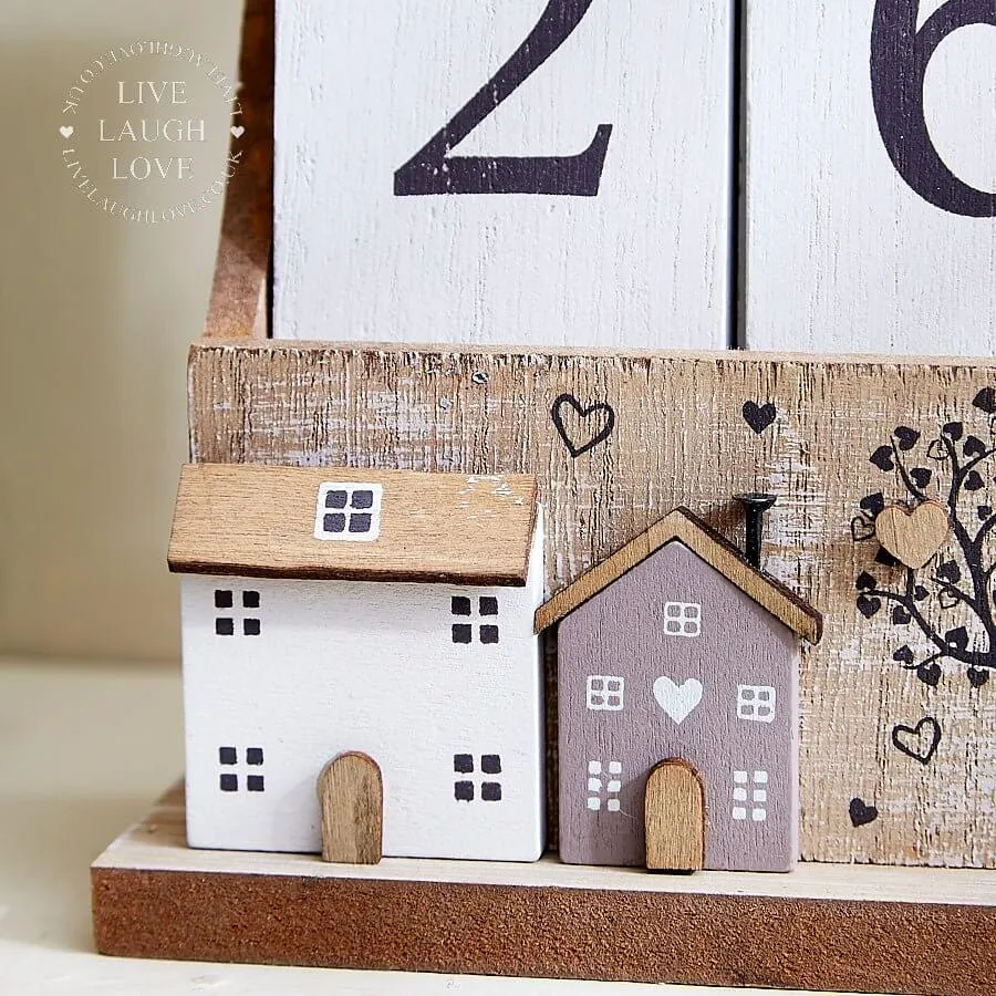 Wooden Houses Country Calendar